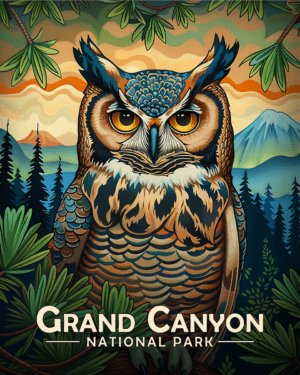 Grand Canyon National Park - Folk Art Owl