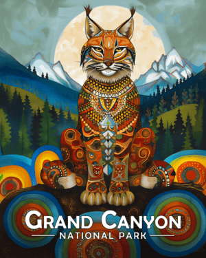 Grand Canyon National Park - Stylized Bobcat