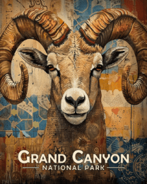 Grand Canyon National Park - Stylized Bighorn Ram