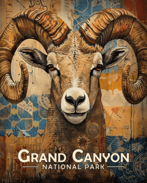 Grand Canyon National Park - Stylized Bighorn Ram