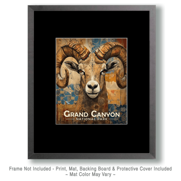 Grand Canyon National Park - Stylized Bighorn Ram Art