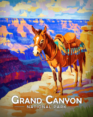 Grand Canyon National Park - Saddled Donkey