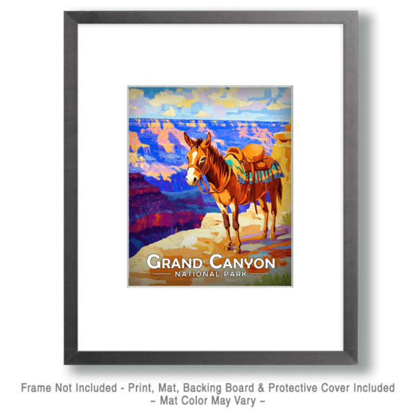 Grand Canyon National Park - Saddled Donkey Art