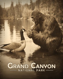 Grand Canyon National Park - Bigfoot Talking to a Canadian goose