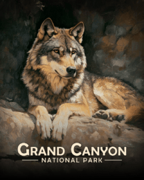 Grand Canyon National Park - Relaxing Wolf