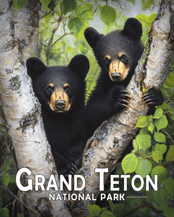 Grand Teton National Park - Two Bear Cubs