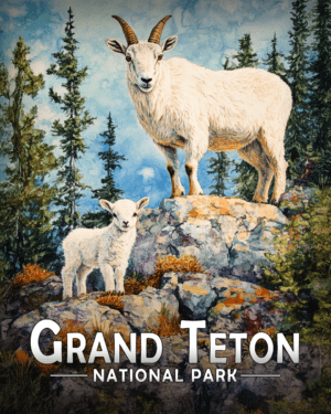 Grand Teton National Park - Mountain Goat and Baby