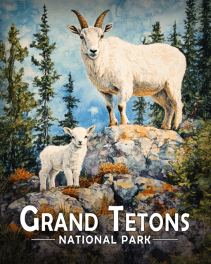 Grand Teton National Park - Mountain Goat and Baby