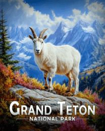 Grand Teton National Park - Mountain Goat Art