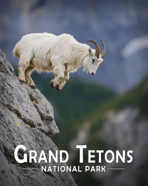 Grand Teton National Park - Mountain Goat Jumping