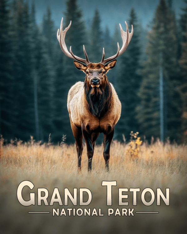 Grand Teton National Park - Standing Bull Elk