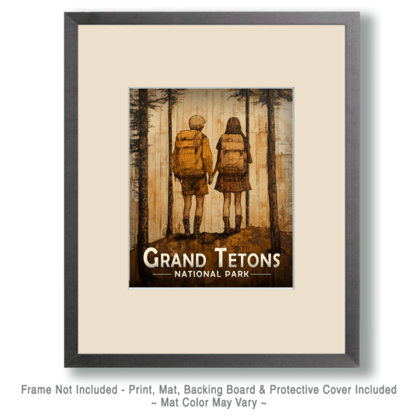 Grand Teton National Park - Hiking Together Art