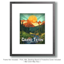 Grand Teton National Park - Bright Morning Sunrise Art