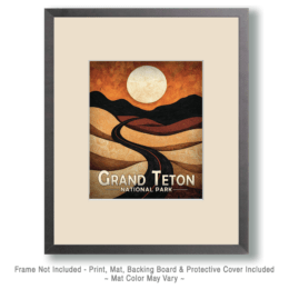 Grand Teton National Park - 70's Landscape Art