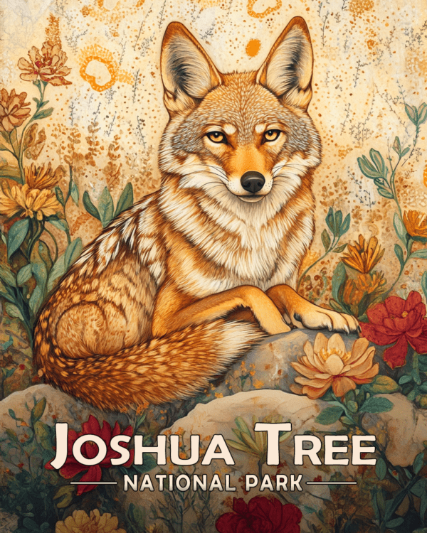 Joshua Tree National Park - Stylized Coyote