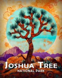 Joshua Tree National Park - BOHO Tree and Moon