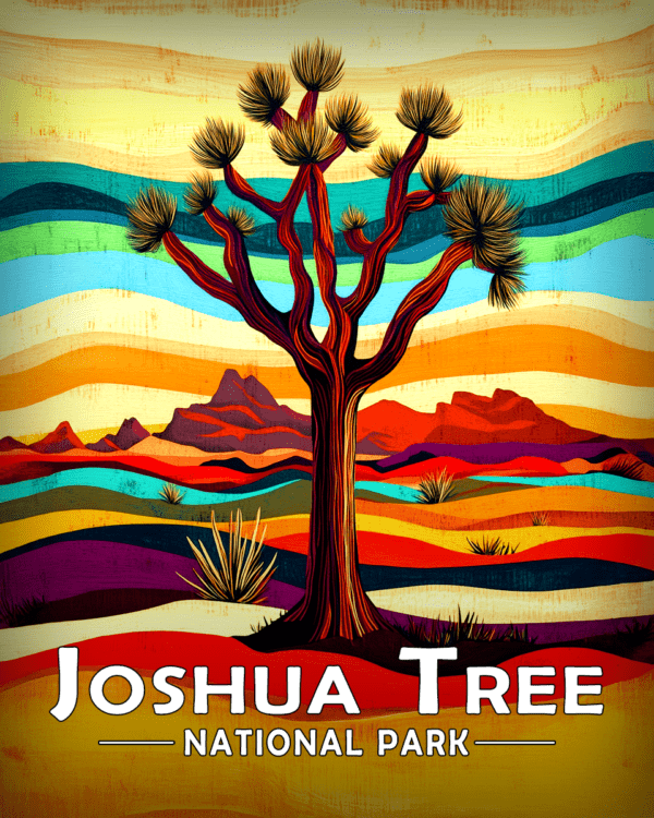 Joshua Tree National Park - Abstract Tree and Mountains