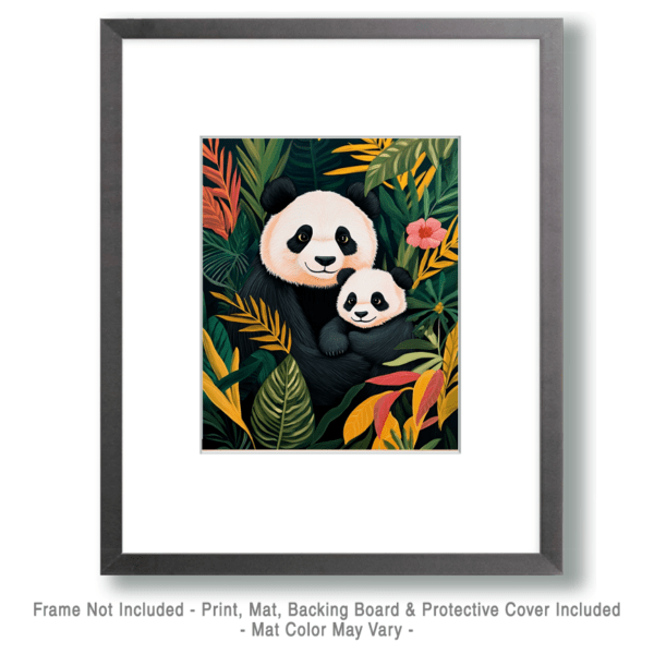 Panda Baby with Mother Art