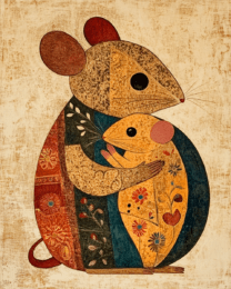 BOHO Mouse Baby with Mom