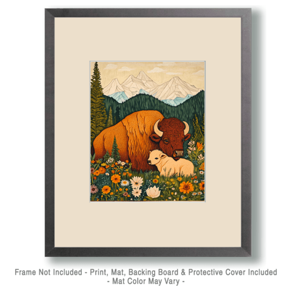 Bison and Baby Art