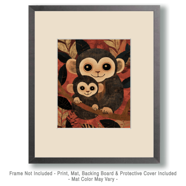 Monkey Baby with Mom Art