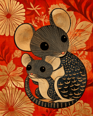 Mouse Baby with Mom