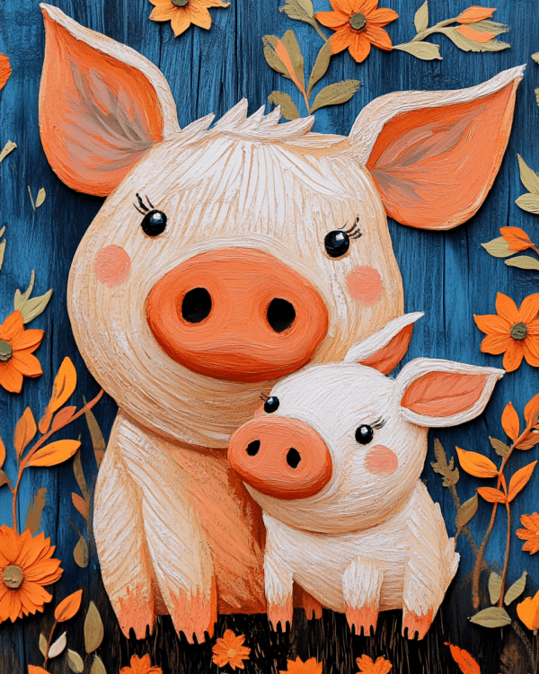 Pig Mother with Piglet