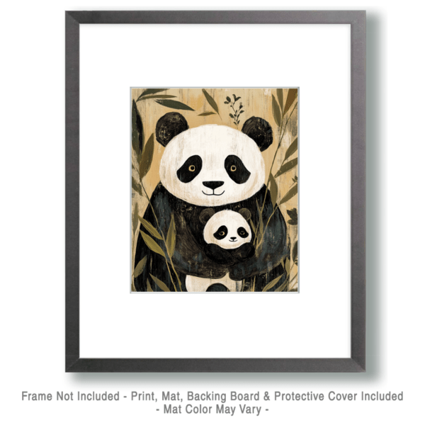 Panda Baby and Mom Art