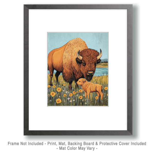 Buffalo and Baby Art