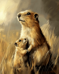 Prarie Dog Mom and Baby