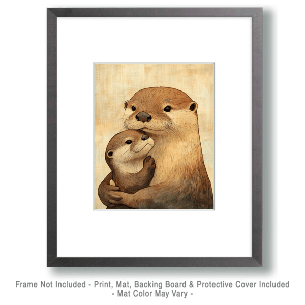 Otter Kit with Mom Art