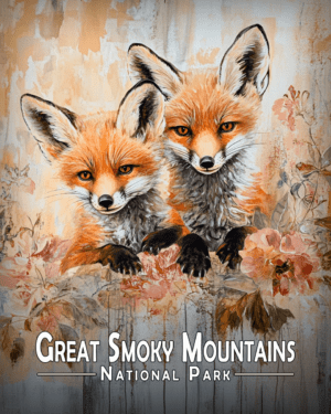 Great Smoky Mountains - Two Fox Pups