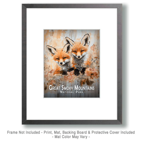 Great Smoky Mountains - Two Fox Pups Art