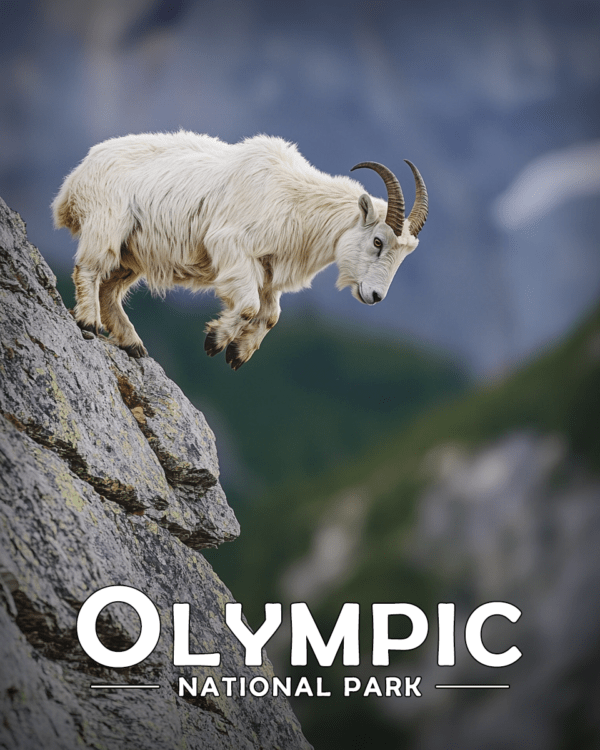 Olympic National Park - Mountain Goat Jumping