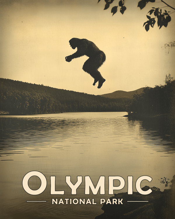 Olympic National Park - Bigfoot Jumping in Lake