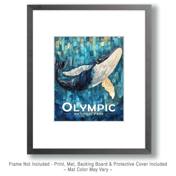 Olympic National Park - Stylized Whale Art