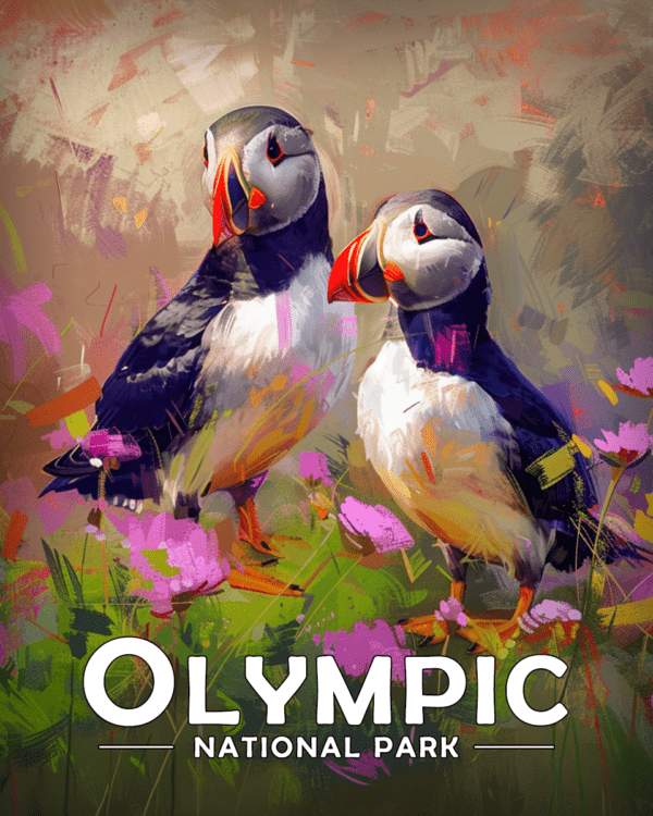 Olympic National Park - Pair of Puffins