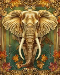 Art Nouveau Elephant Art Print