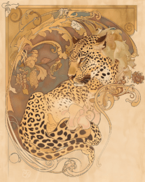 Art Nouveau Tiger 3 Art Print