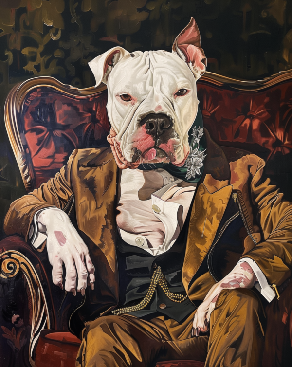 Pitbull Fancy Pants art print