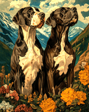 Two Loyal Great Danes