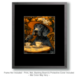 Great Dane Having Tea Art