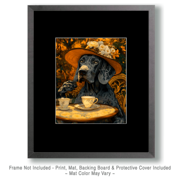 Great Dane Having Tea Art