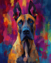 Colorful Great Dane