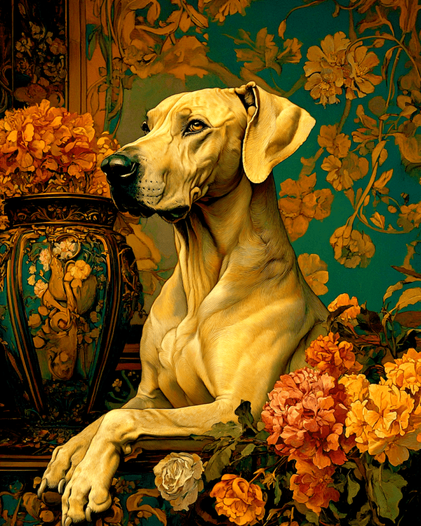 Fawn Great Dane Portrait