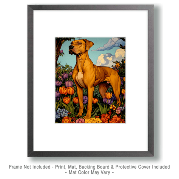 Great Dane in Tulip Garden Art