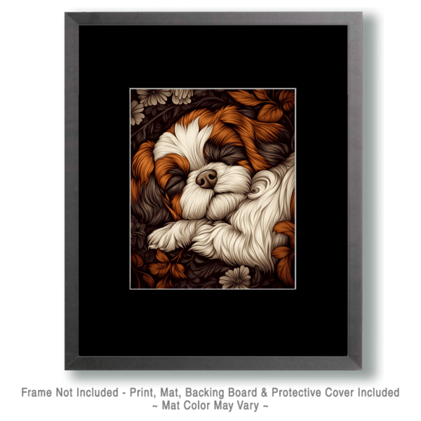 Sleeping Shih Tzu Art