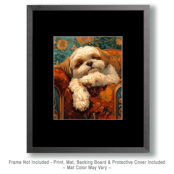 Sacked Out Shih Tzu Art