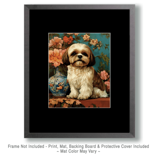 Shih Tzu by Vase Art