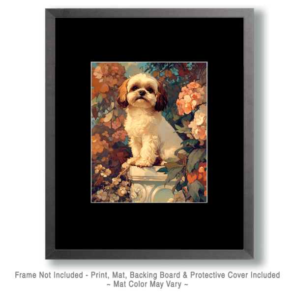 Shih Tzu on Pedestal Art